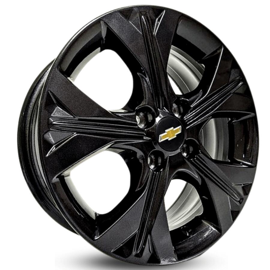 JOGO DE RODA KR S21 CHEVROLET ONIX PREMIER ARO 15 - PRETA - 4X100