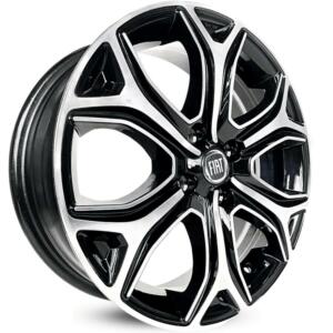 JOGO DE RODA KR S29 FIAT STRADA ARO 15 - PRETA DIAMANTADA - 4X98