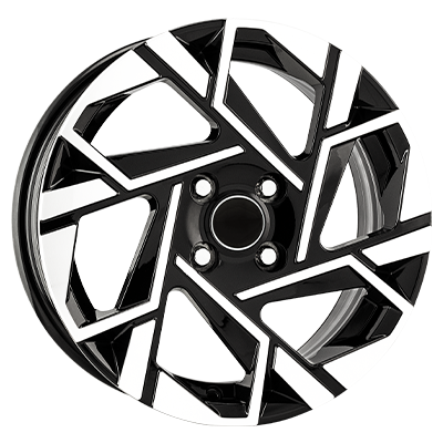 JOGO DE RODA HB20 2022 2023 ARO 15 4X100 KR S42 PRETO DIAMANTADO