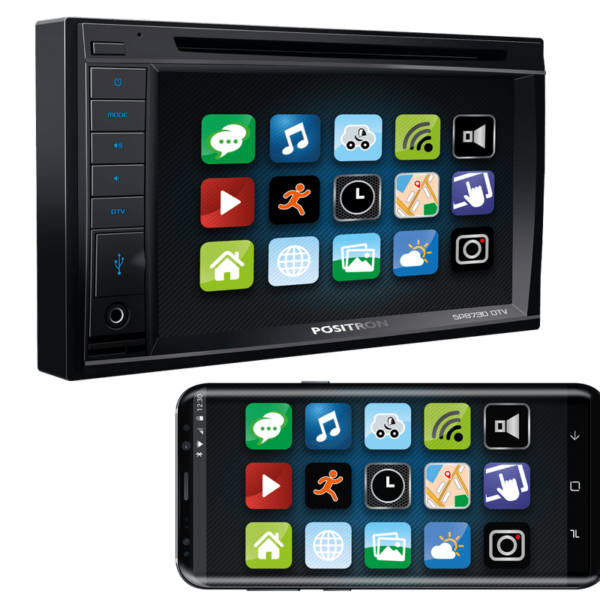 CENTRAL MULTIMÍDIA MIRROR CONNECT SP8730DTV 2DIN TV DIGITAL BLUETOOTH USB SD AUX - Image 2