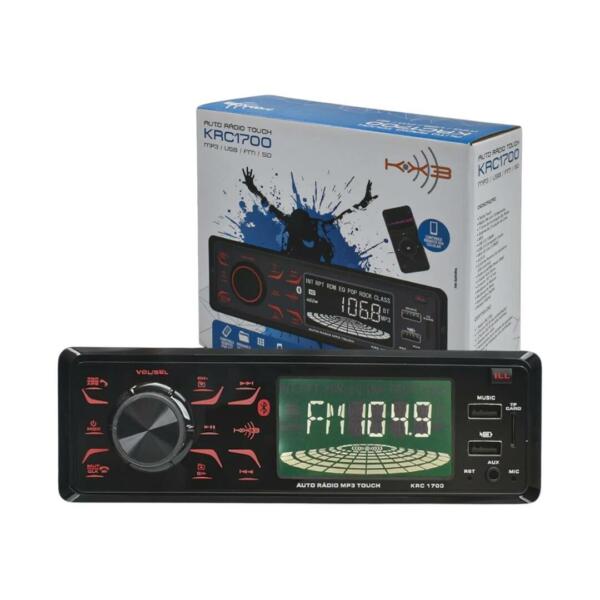 RADIO AUTOMOTIVO COM ENTRADA MP3 PAINEL TOUCH LED/USB/SD KX3
