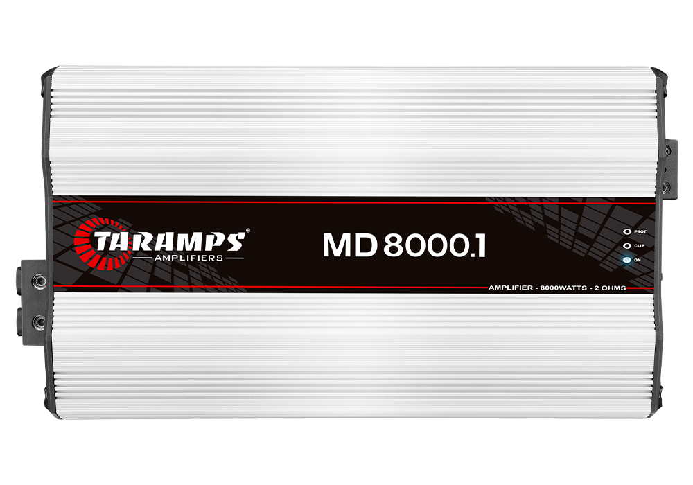 AMPLIFICADOR CLASS D MD 8000.1 2 OHMS TARAMPS